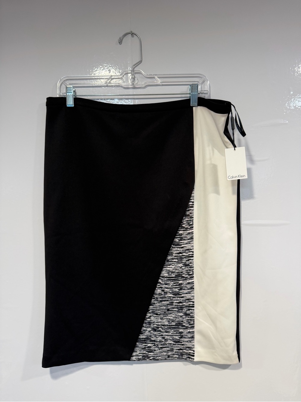 Calvin Klein Black Colorblock Pencil Skirt NWT